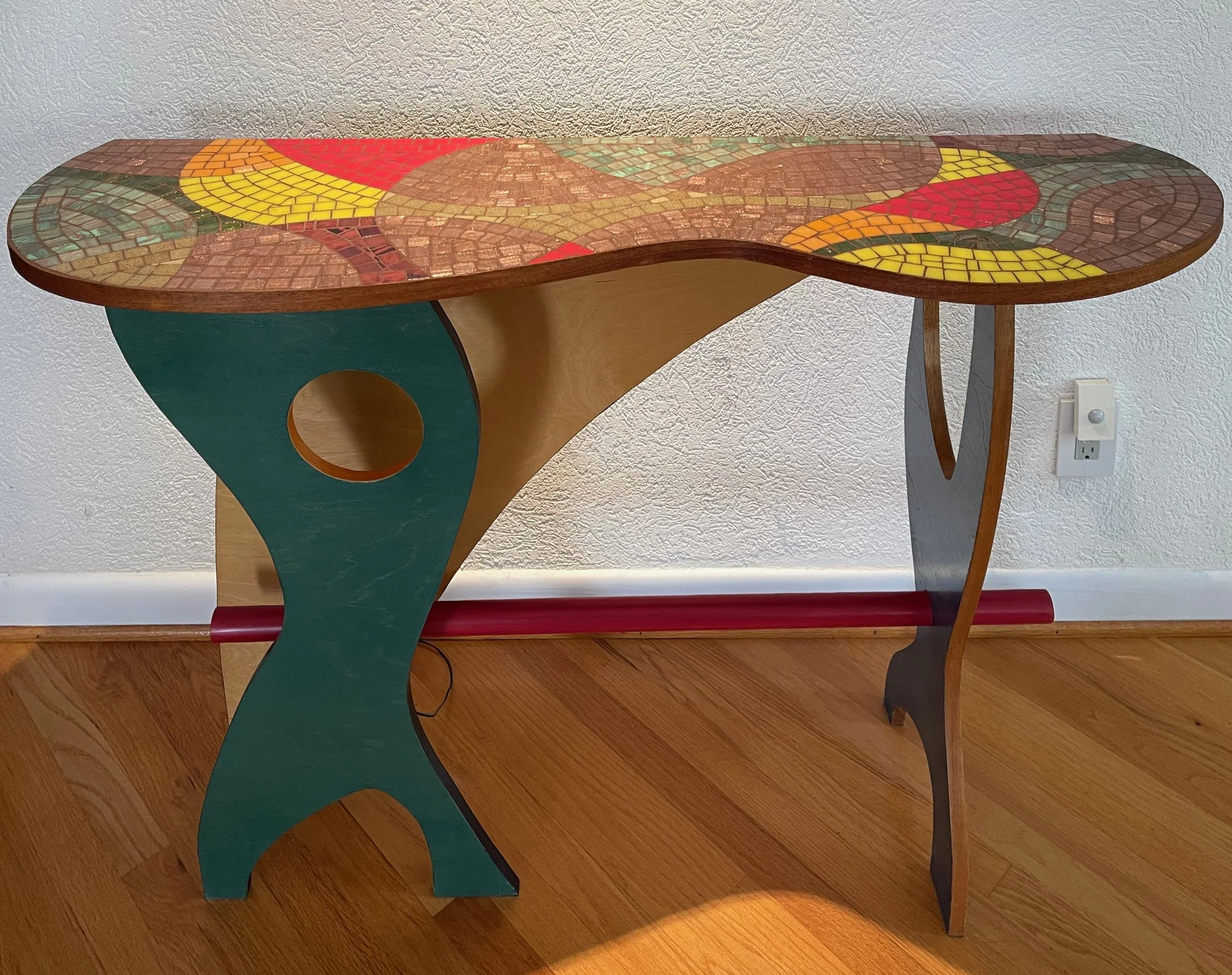 Accent table with mosaic tile top