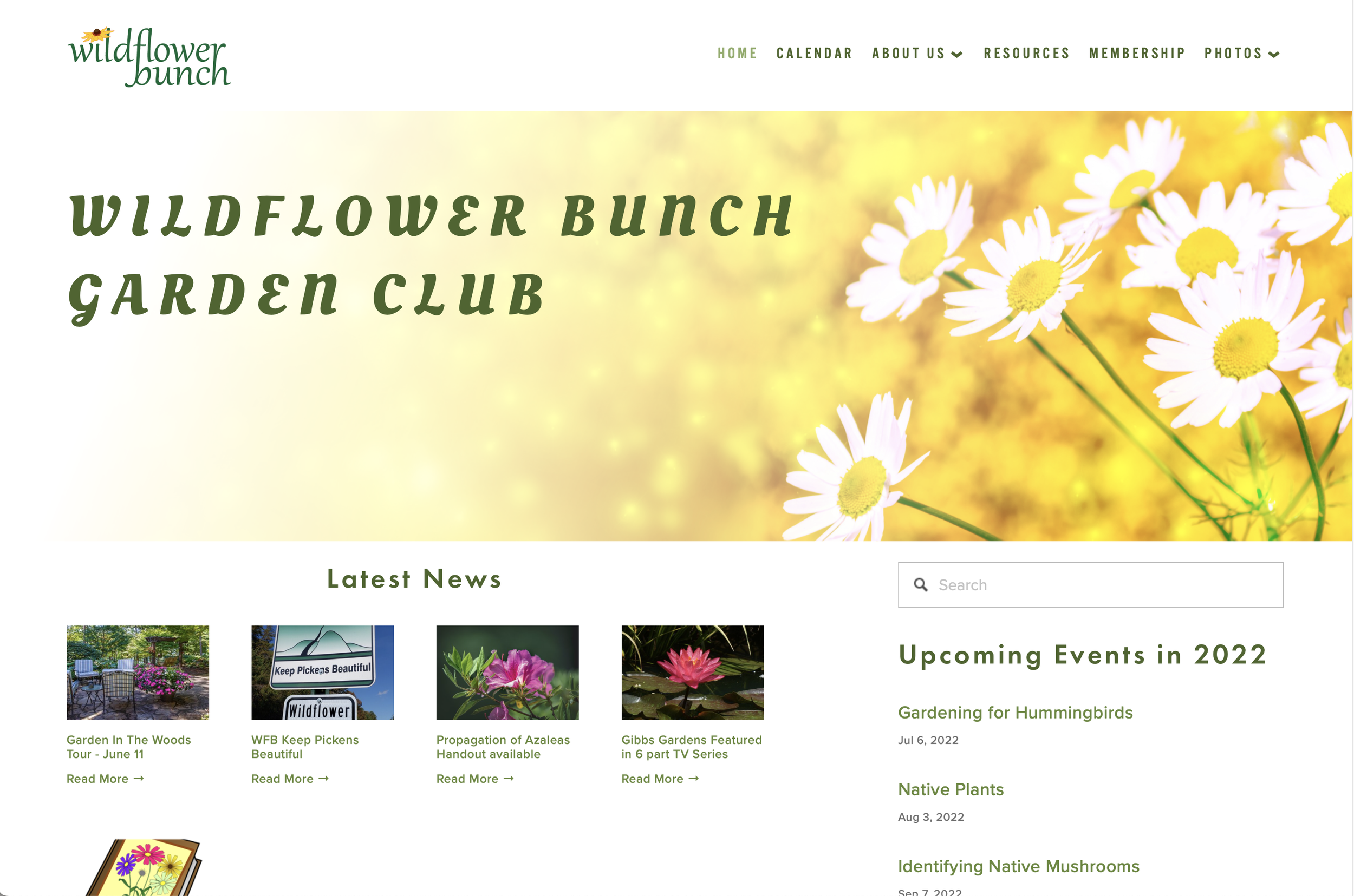 Wildflower Bunch website