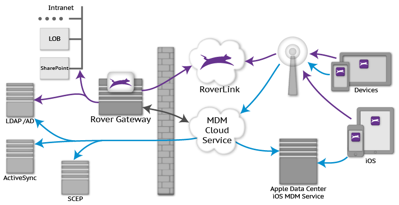 Rover MDM cloud illustration
